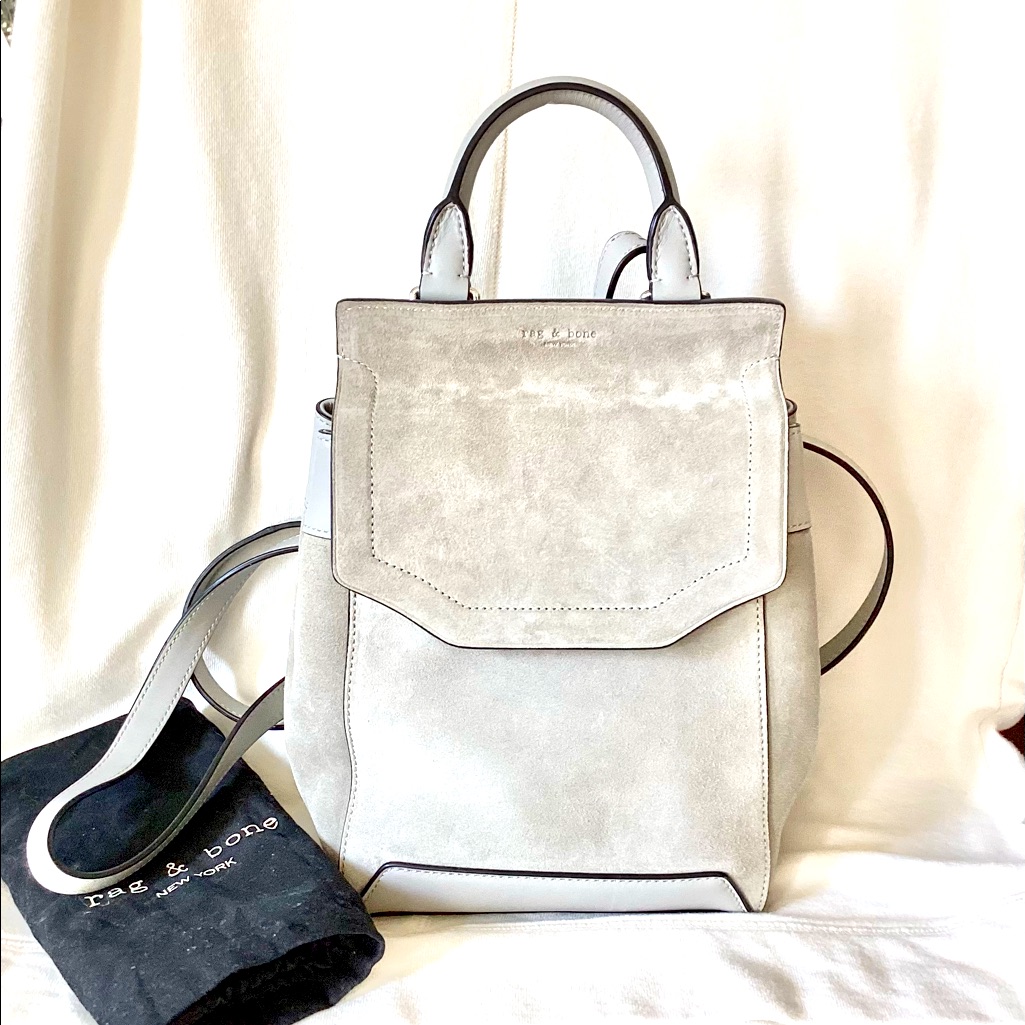 Rag & Bone Small Suede Pilot Backpack, Handbag. This Bag Was Not Used. Pristine
